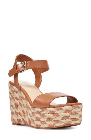 Women's Nine West Do It Right Platform Wedge Sandal .5 M - Beige