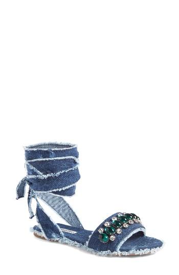 Women's Miu Miu Jewel Lace Up Sandal