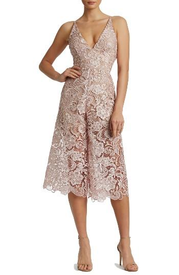 Women's Dress The Population Marion Lace Romper - Pink
