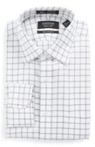 Men's Nordstrom Men's Shop Smartcare(tm) Traditional Fit Check Dress Shirt 32 - Metallic
