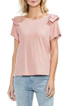 Women's Vince Camuto Shoulder Ruffle Tee, Size - Pink