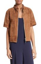 Women's Theory Short Sleeve Suede Jacket