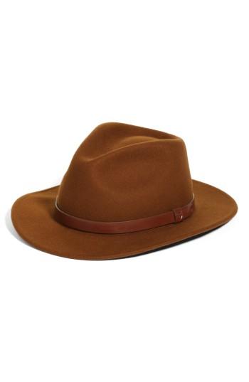 Men's Brixton Messer Wool Fedora - Brown
