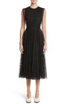 Women's Co Sparkle Dot Tulle Midi Dress - Black