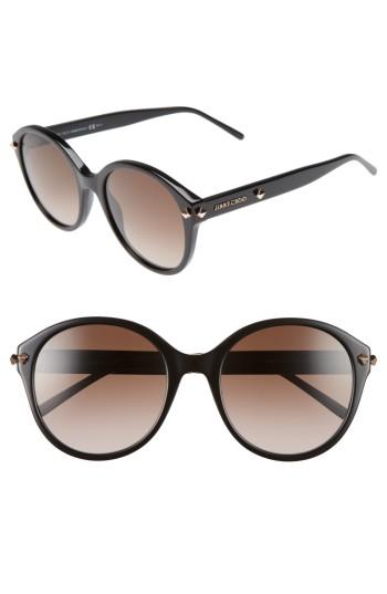 Women's Jimmy Choo 55mm Oversized Sunglasses - Black