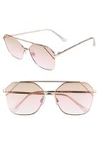 Women's Leith 58mm Geo Aviator Sunglasses -