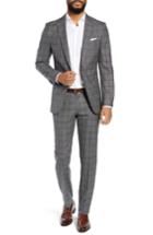 Men's Boss Novan/ben Trim Fit Windowpane Wool Suit