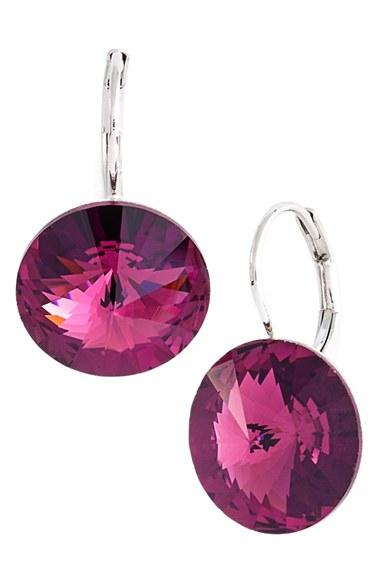 Women's L. Erickson 'celeste' Round Crystal Drop Earrings