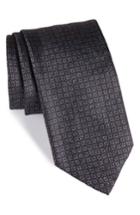 Men's Brioni Geometric Silk Tie, Size - Burgundy