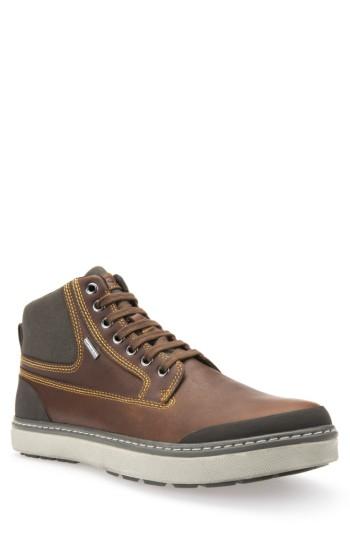 Men's Geox 'mattias' Amphibiox Leather Sneaker Us / 39eu - Brown