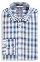 Men's Calibrate Trim Fit Non-iron Check Stretch Dress Shirt