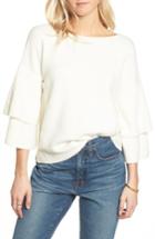 Women's Madewell Tier Sleeve Sweater, Size - White
