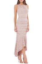 Women's Js Collections Lace High/low Gown - Pink