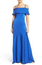 Women's Shoshanna Off The Shoulder Crepe Satin Gown