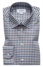 Men's Eton Contemporary Fit Check Dress Shirt .5 - - Blue