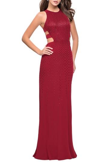 Women's La Femme Cutout Embellished Jersey Gown