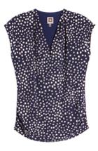 Women's Anne Klein New York Ruched Cap Sleeve Top - Blue
