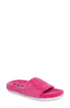 Women's Jane And The Shoe Julie Perforated Slide Sandal M - Pink