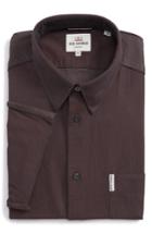 Men's Ben Sherman Dobby Short Sleeve Shirt, Size - Orange