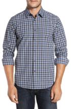 Men's Robert Barakett Axel Regular Fit Check Sport Shirt - Blue