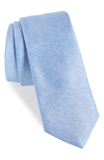 Men's 1901 Andrews Solid Skinny Silk Tie, Size - Blue