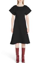 Women's Marni Double Face Wool Crepe A-line Dress Us / 40 It - Black