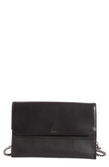 Christian Louboutin Loubiblues Calfskin Leather Clutch - Black