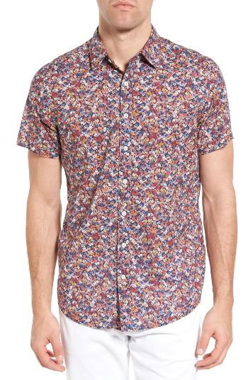 Men's Rodd & Gunn Hamlins Hill Print Sport Shirt - Red