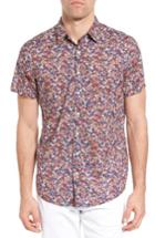 Men's Rodd & Gunn Hamlins Hill Print Sport Shirt - Red