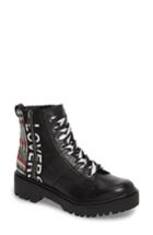 Women's Steve Madden Lennox Combat Boot .5 M - Black