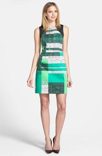 Kenneth Cole New York 'fleur' Stretch Woven Sheath