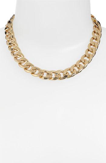 Stephan   Co  Thick Chain Necklace Gold