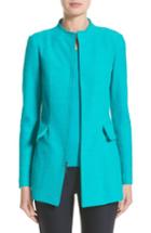 Women's St. John Collection Sheen Tape Knit Jacket - Blue/green