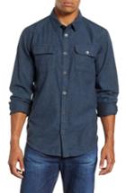 Men's Prana Lybek Regular Fit Herringbone Flannel Shirt - Blue