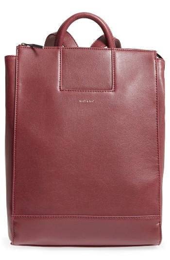 Matt & Nat 'katherine' Faux Leather Backpack - Red