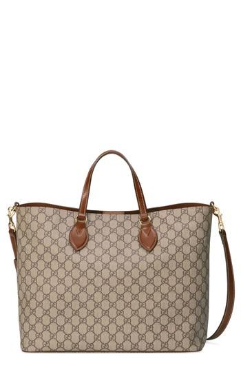Gucci Gg Supreme Soft Canvas Tote - Beige