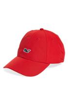 Men's Vineyard Vines Whale Performance Baseball Cap - Red