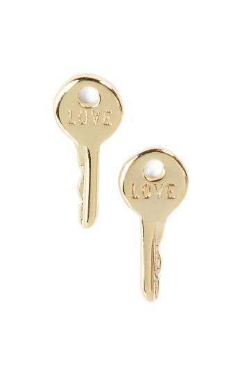 Women's The Giving Keys Love Mini Stud Earrings