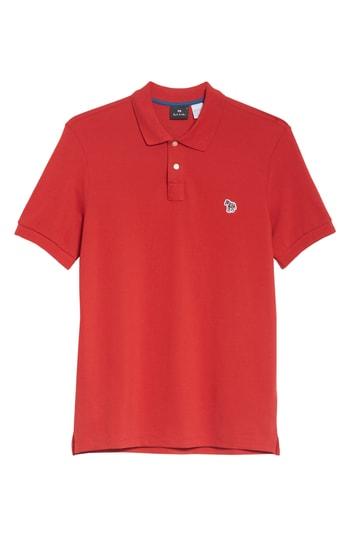 Men's Ps Paul Smith Fit Polo, Size Medium - Red