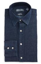 Men's Michael Bastian Dot Denim Dress Shirt .5r - Blue