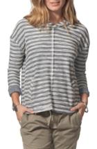 Women's Rip Curl Next Move Stripe Hooded Pullover - Black