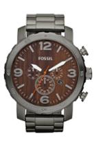Men's Fossil 'nate' Chronograph Bracelet Watch, 50mm