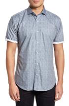 Men's Bugatchi Freehand Shaped Fit Sport Shirt - Grey