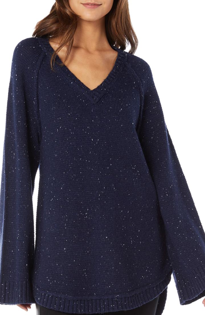 Women's Michael Stars Confetti Cable Bell Sleeve Cardigan