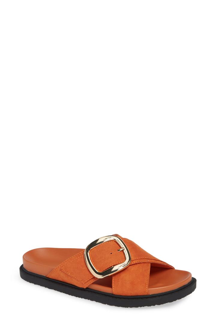 Women's Topshop Romeo Buckle Slide .5us / 37eu M - Orange