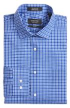 Men's Nordstrom Men's Shop Trim Fit Check Dress Shirt .5 32/33 - Green