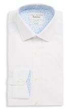 Men's Ted Baker London Sppotz Trim Fit Dot Dress Shirt - White