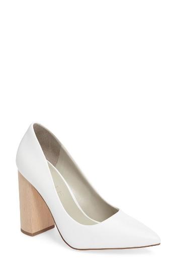 Women's 1.state Valencia Block Heel Pump M - White