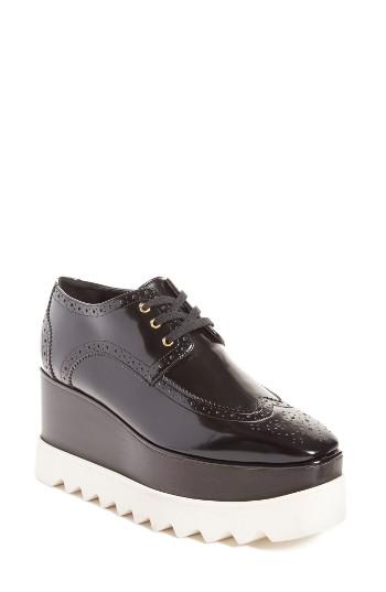 Women's Stella Mccartney Elyse Brogue Platform Loafer Us / 35eu - Black