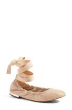Women's Sam Edelman Fallon Wraparound Tie Flat M - Beige